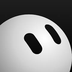 The Grok Bot logo: a simple, friendly white face on a black background